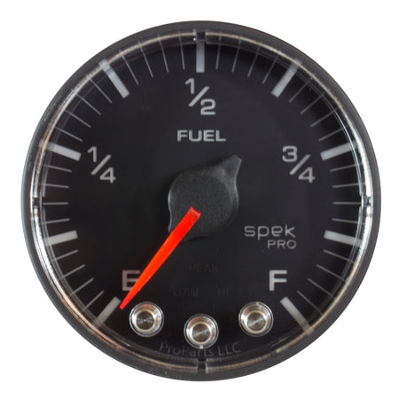 AutoMeter P312328 - GAUGE, FUEL LEVEL, 2 1/16", 0-270O PROGRAMMABLE, BLK/BLK, SPEK-PRO 3
