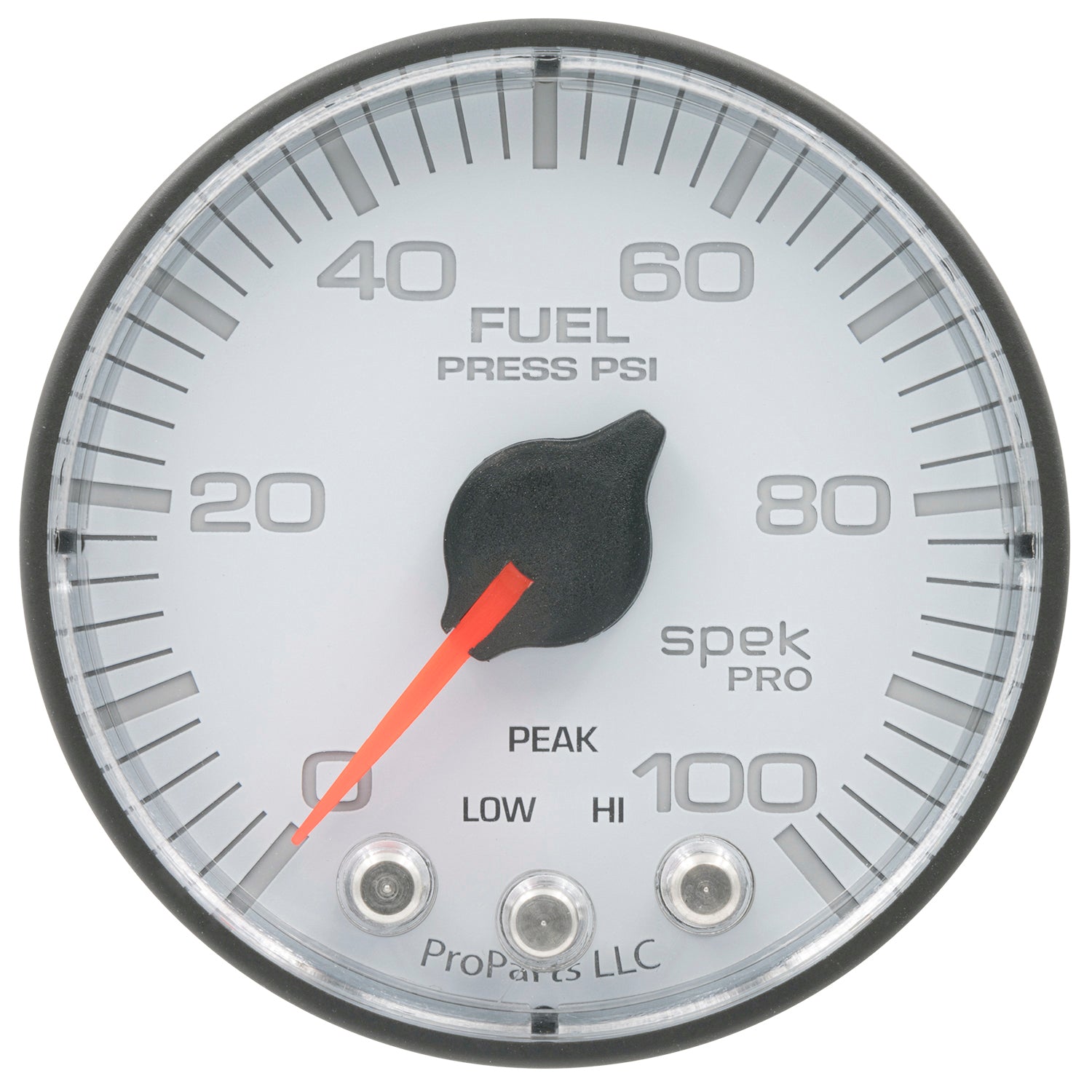 AutoMeter P314128 - GAUGE, FUEL PRESS, 2 1/16", 100PSI, STEPPER MOTOR W/PEAK & WARN, WHT/BLK, SPEK 3