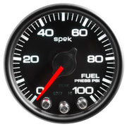 AutoMeter P31432 - GAUGE, FUEL PRESS, 2 1/16", 100PSI, STEPPER MOTOR W/PEAK & WARN, BLK/BLK, SPEK 3