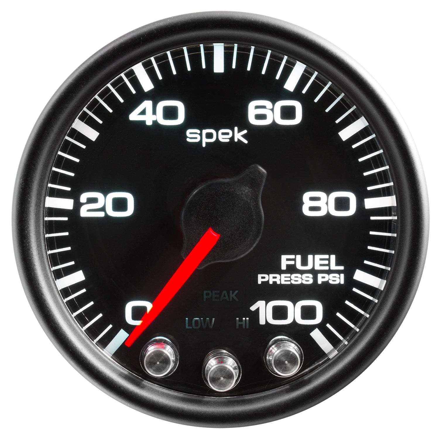 AutoMeter P31432 - GAUGE, FUEL PRESS, 2 1/16", 100PSI, STEPPER MOTOR W/PEAK & WARN, BLK/BLK, SPEK 3