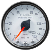 AutoMeter P31512 - GAUGE, FUEL PRESS, 2 1/16", 15PSI, STEPPER MOTOR W/PEAK & WARN, WHT/BLK, SPEK 4