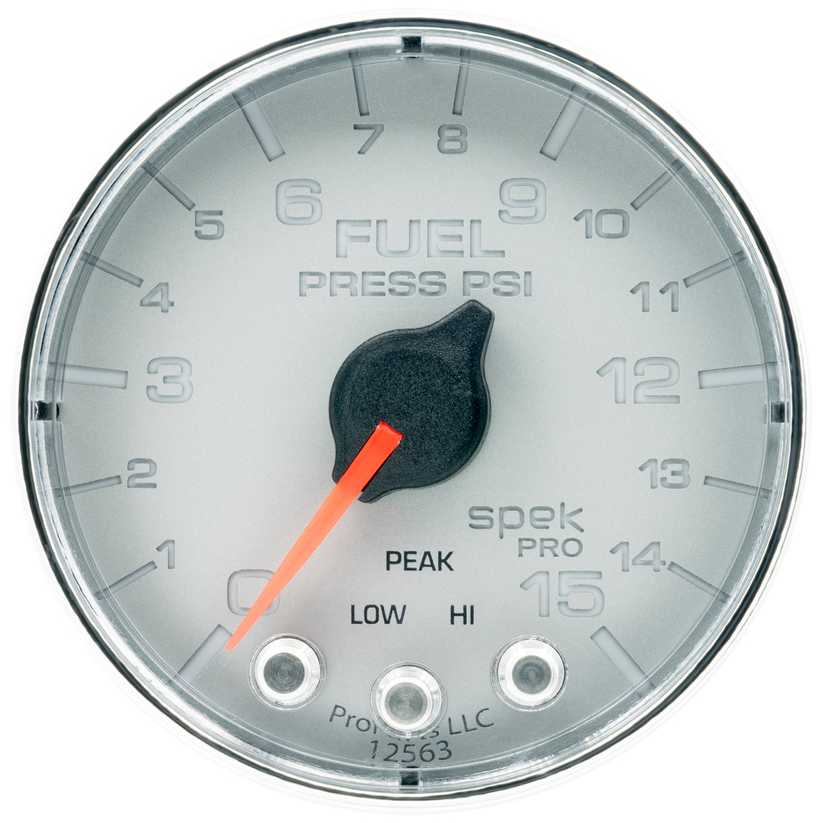 AutoMeter P315218 - GAUGE, FUEL PRESS, 2 1/16", 15PSI, STEPPER MOTOR W/PEAK & WARN, SLVR/CHRM, SPEK 3