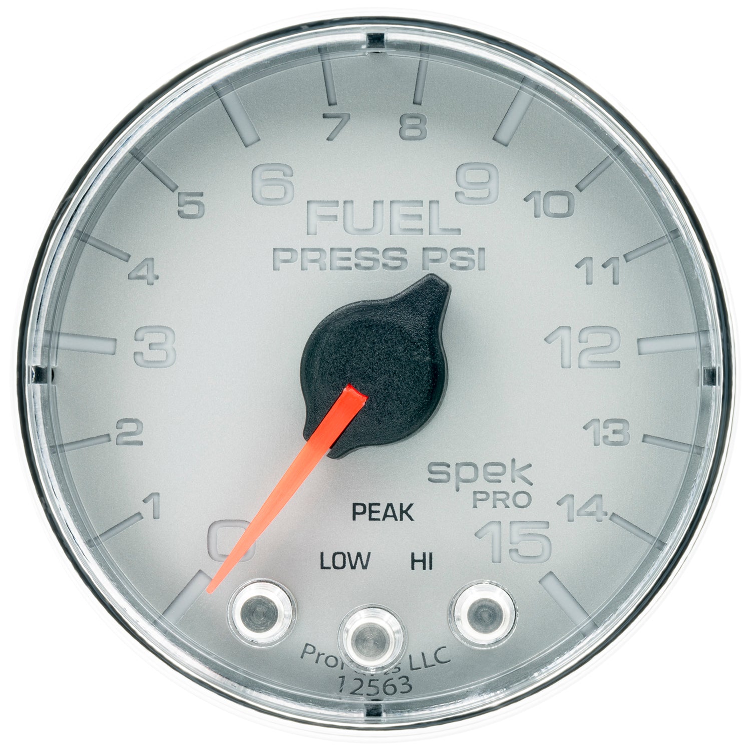 AutoMeter P315218 - GAUGE, FUEL PRESS, 2 1/16", 15PSI, STEPPER MOTOR W/PEAK & WARN, SLVR/CHRM, SPEK 3