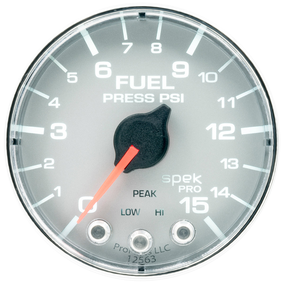 AutoMeter P315218 - GAUGE, FUEL PRESS, 2 1/16", 15PSI, STEPPER MOTOR W/PEAK & WARN, SLVR/CHRM, SPEK 4