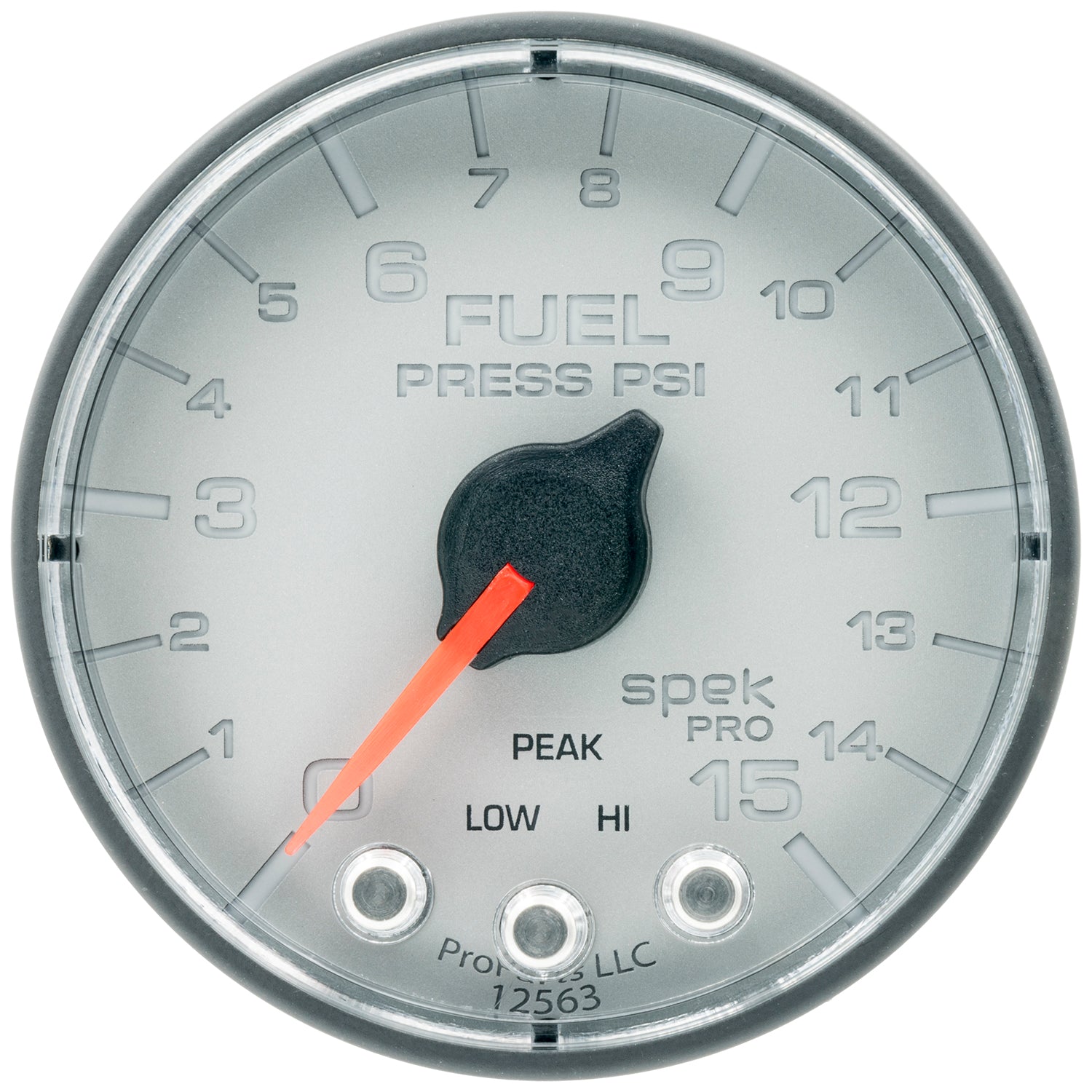 AutoMeter P315228 - GAUGE, FUEL PRESS, 2 1/16", 15PSI, STEPPER MOTOR W/PEAK & WARN, SLVR/BLK, SPEK 3