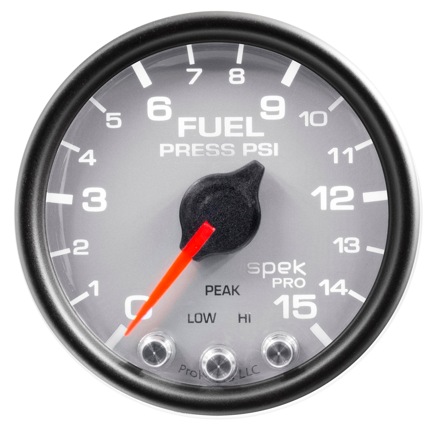 AutoMeter P31522 - GAUGE, FUEL PRESS, 2 1/16", 15PSI, STEPPER MOTOR W/PEAK & WARN, SLVR/BLK, SPEK 3