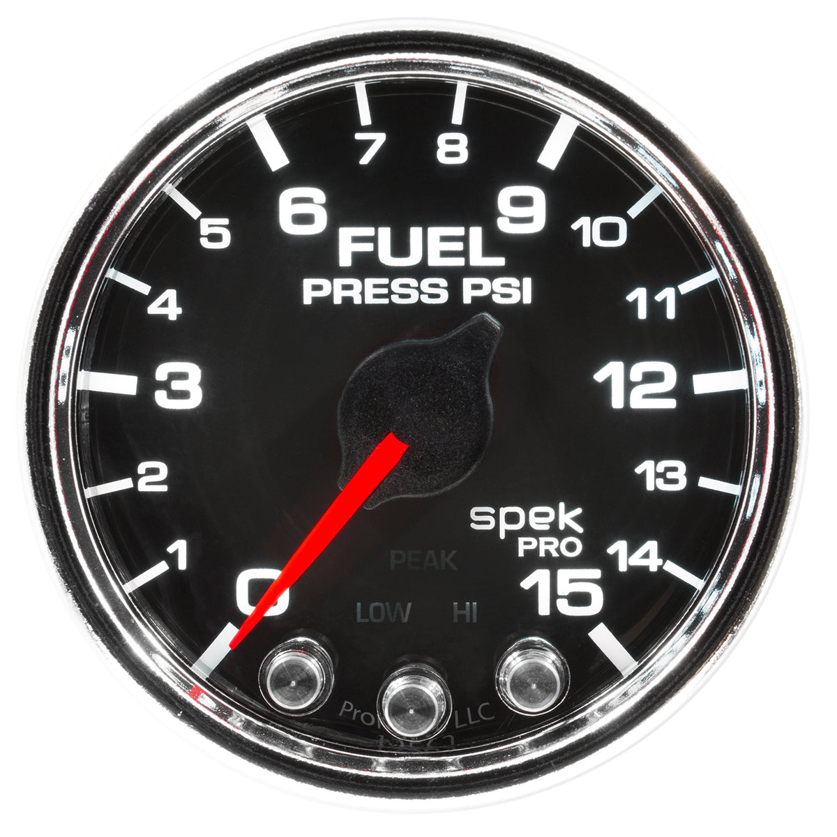 AutoMeter P31531 - GAUGE, FUEL PRESS, 2 1/16", 15PSI, STEPPER MOTOR W/PEAK & WARN, BLK/CHRM, SPEK 3