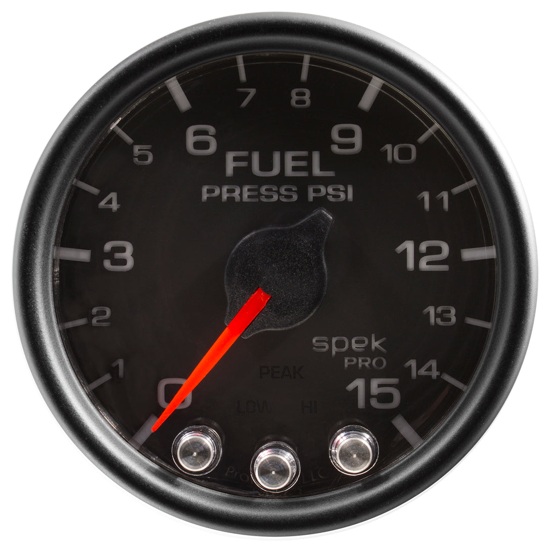 AutoMeter P31532 - GAUGE, FUEL PRESS, 2 1/16", 15PSI, STEPPER MOTOR W/PEAK & WARN, BLK/BLK, SPEK