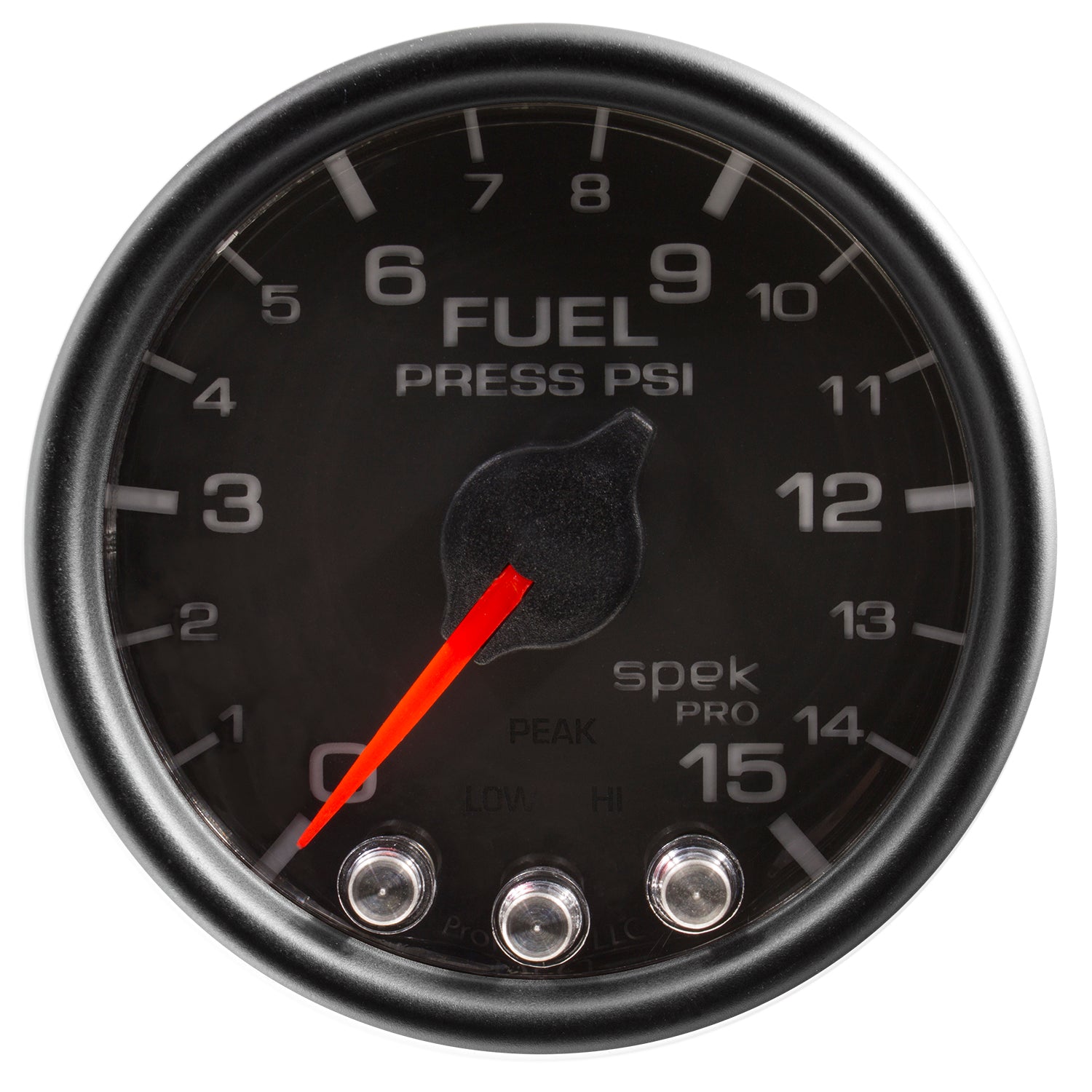 AutoMeter P31532 - GAUGE, FUEL PRESS, 2 1/16", 15PSI, STEPPER MOTOR W/PEAK & WARN, BLK/BLK, SPEK