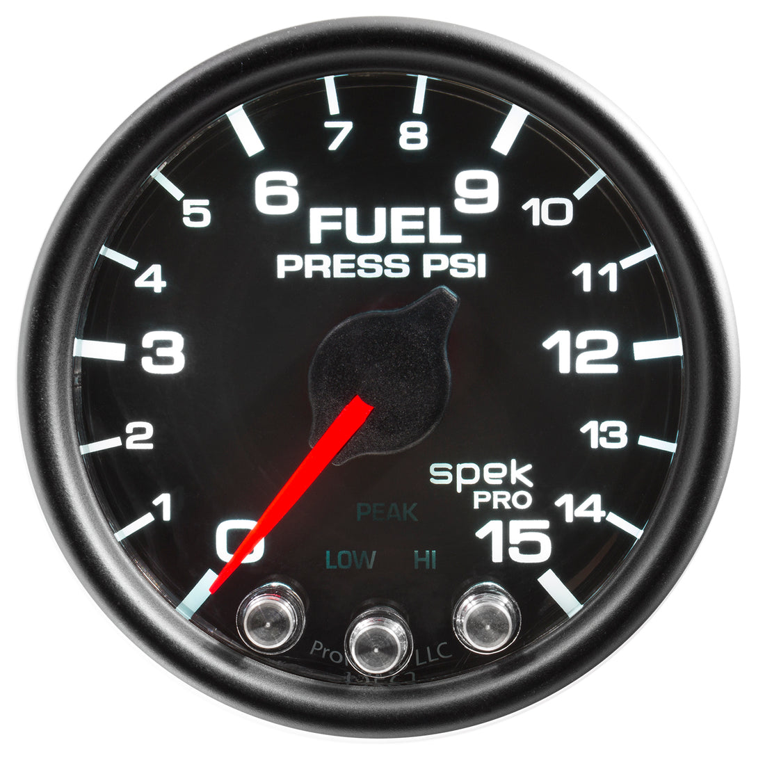 AutoMeter P31532 - GAUGE, FUEL PRESS, 2 1/16", 15PSI, STEPPER MOTOR W/PEAK & WARN, BLK/BLK, SPEK