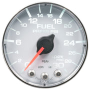 AutoMeter P316118 - GAUGE, FUEL PRESS, 2 1/16", 30PSI, STEPPER MOTOR W/PEAK & WARN, WHT/CHRM, SPEK 4