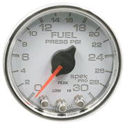 AutoMeter P31611 - GAUGE, FUEL PRESS, 2 1/16", 30PSI, STEPPER MOTOR W/PEAK & WARN, WHT/CHRM, SPEK 4