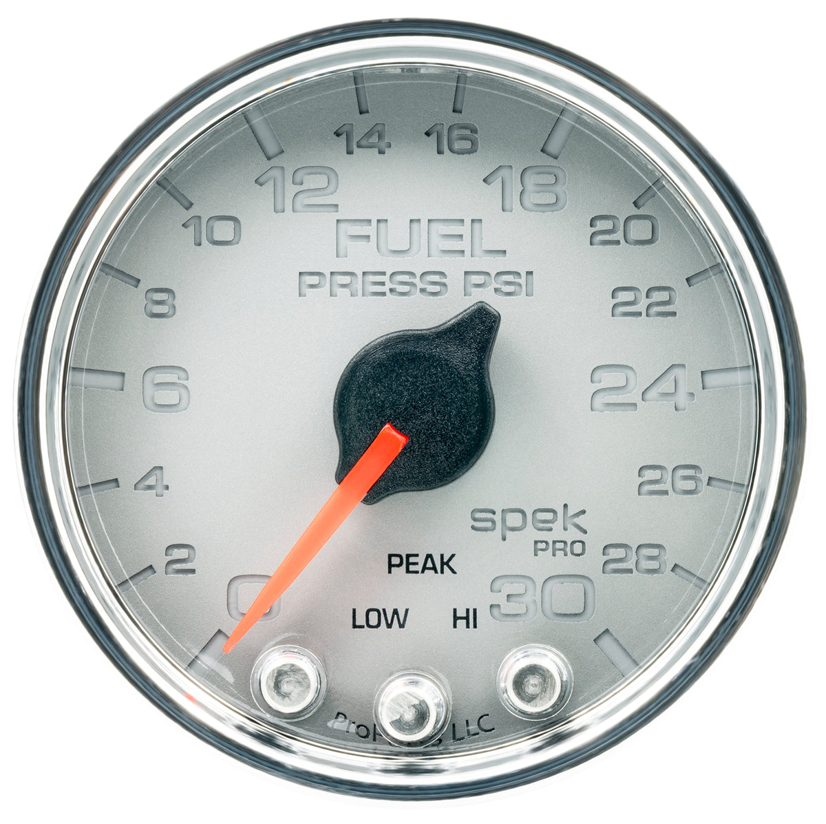 AutoMeter P31621 - GAUGE, FUEL PRESS, 2 1/16", 30PSI, STEPPER MOTOR W/PEAK & WARN, SLVR/CHRM, SPEK 3