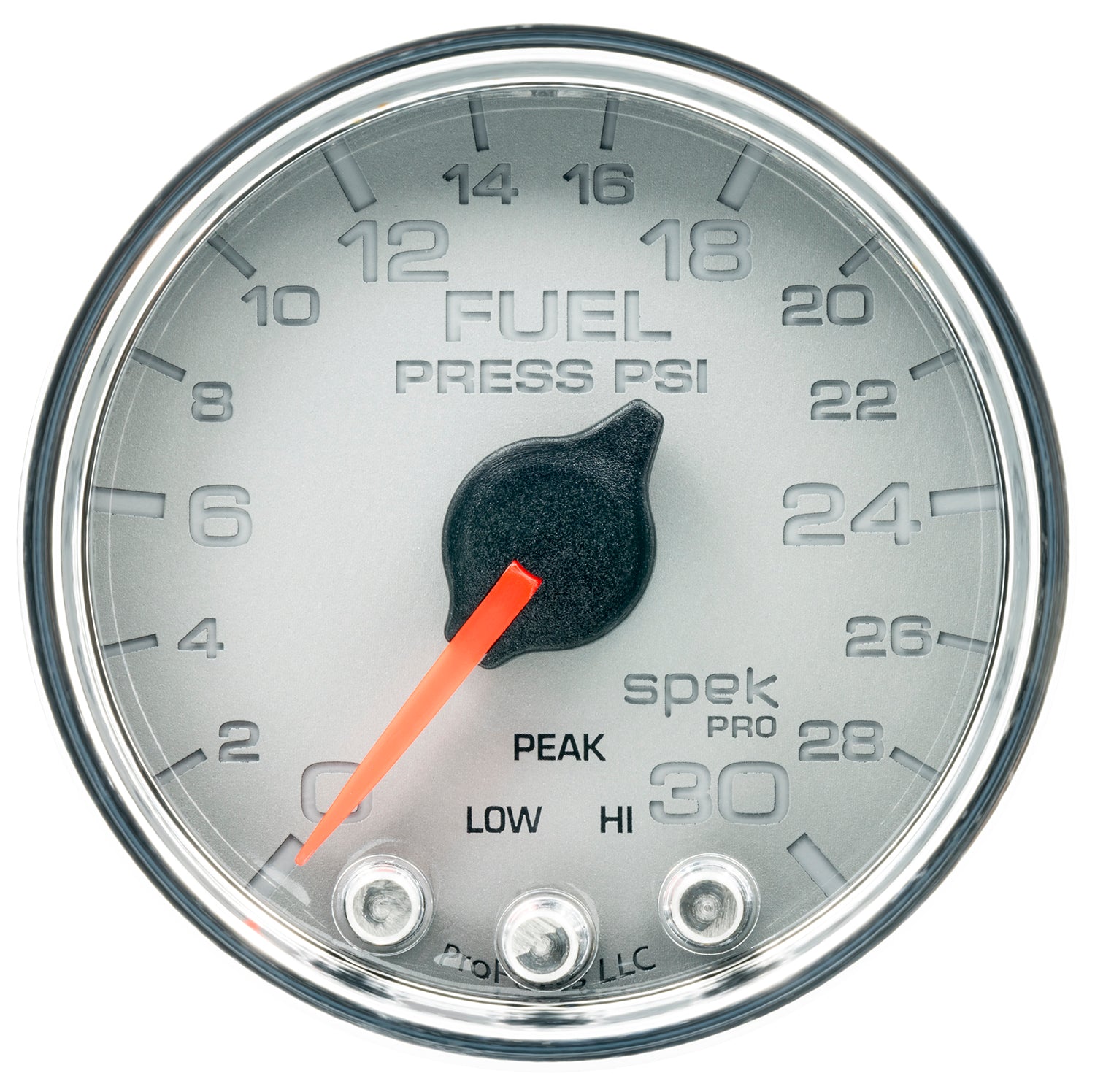 AutoMeter P31621 - GAUGE, FUEL PRESS, 2 1/16", 30PSI, STEPPER MOTOR W/PEAK & WARN, SLVR/CHRM, SPEK 3