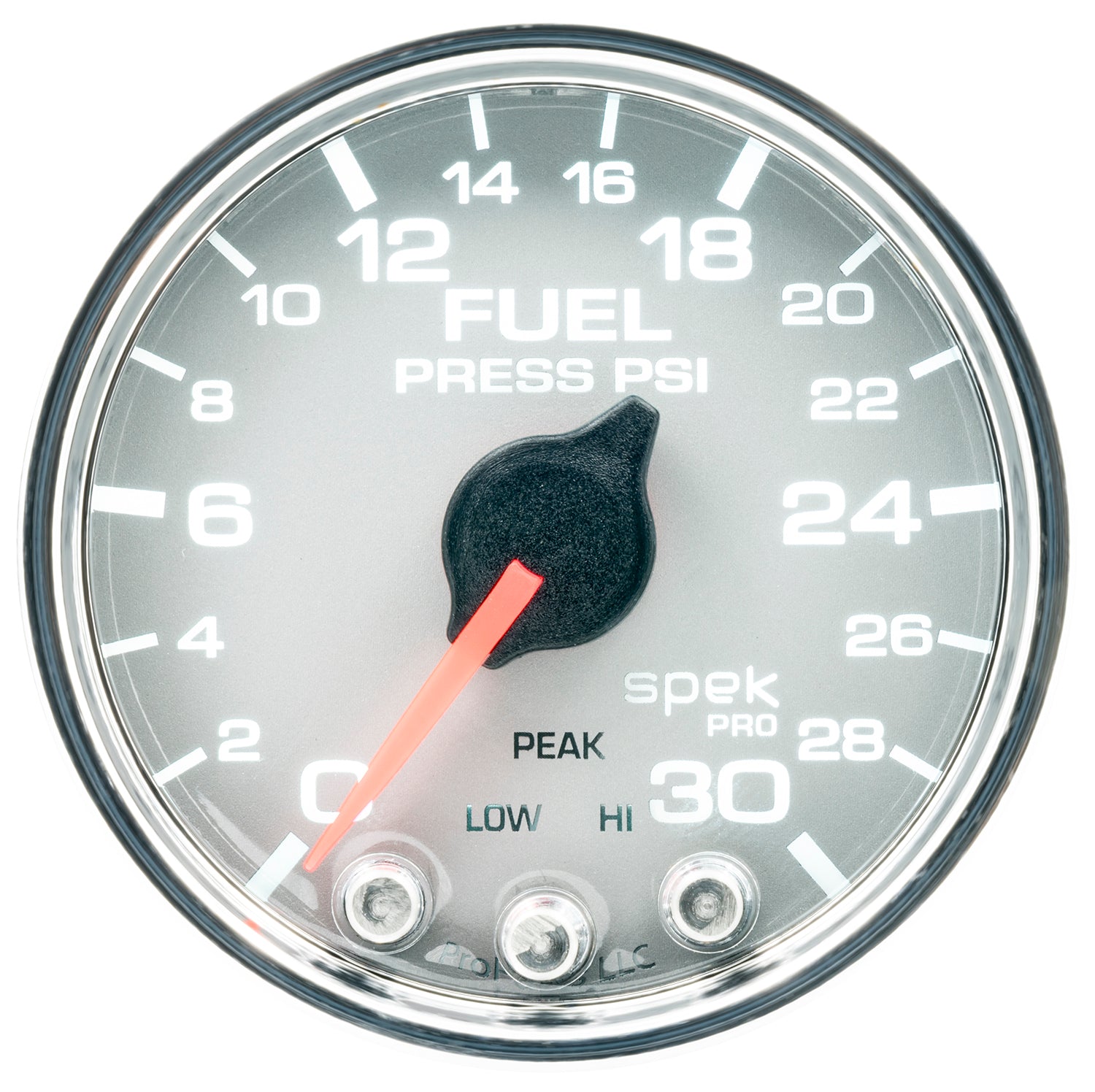 AutoMeter P31621 - GAUGE, FUEL PRESS, 2 1/16", 30PSI, STEPPER MOTOR W/PEAK & WARN, SLVR/CHRM, SPEK 4