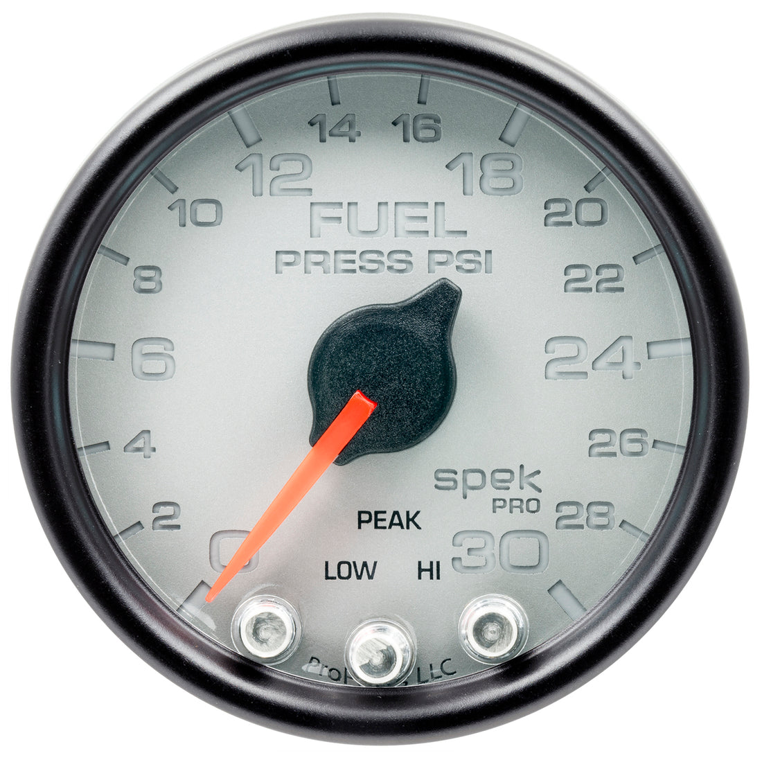 AutoMeter P31622 - GAUGE, FUEL PRESS, 2 1/16", 30PSI, STEPPER MOTOR W/PEAK & WARN, SLVR/BLK, SPEK 3