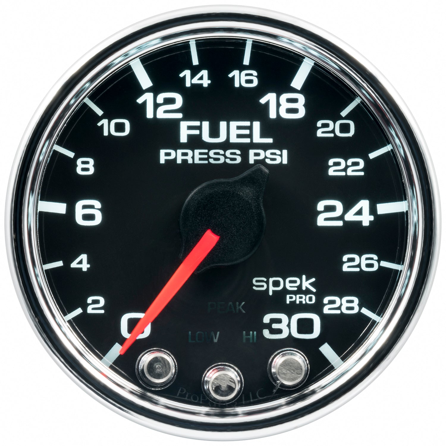 AutoMeter P31631 - GAUGE, FUEL PRESS, 2 1/16", 30PSI, STEPPER MOTOR W/PEAK & WARN, BLK/CHRM, SPEK 3