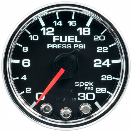 AutoMeter P31631 - GAUGE, FUEL PRESS, 2 1/16", 30PSI, STEPPER MOTOR W/PEAK & WARN, BLK/CHRM, SPEK 3