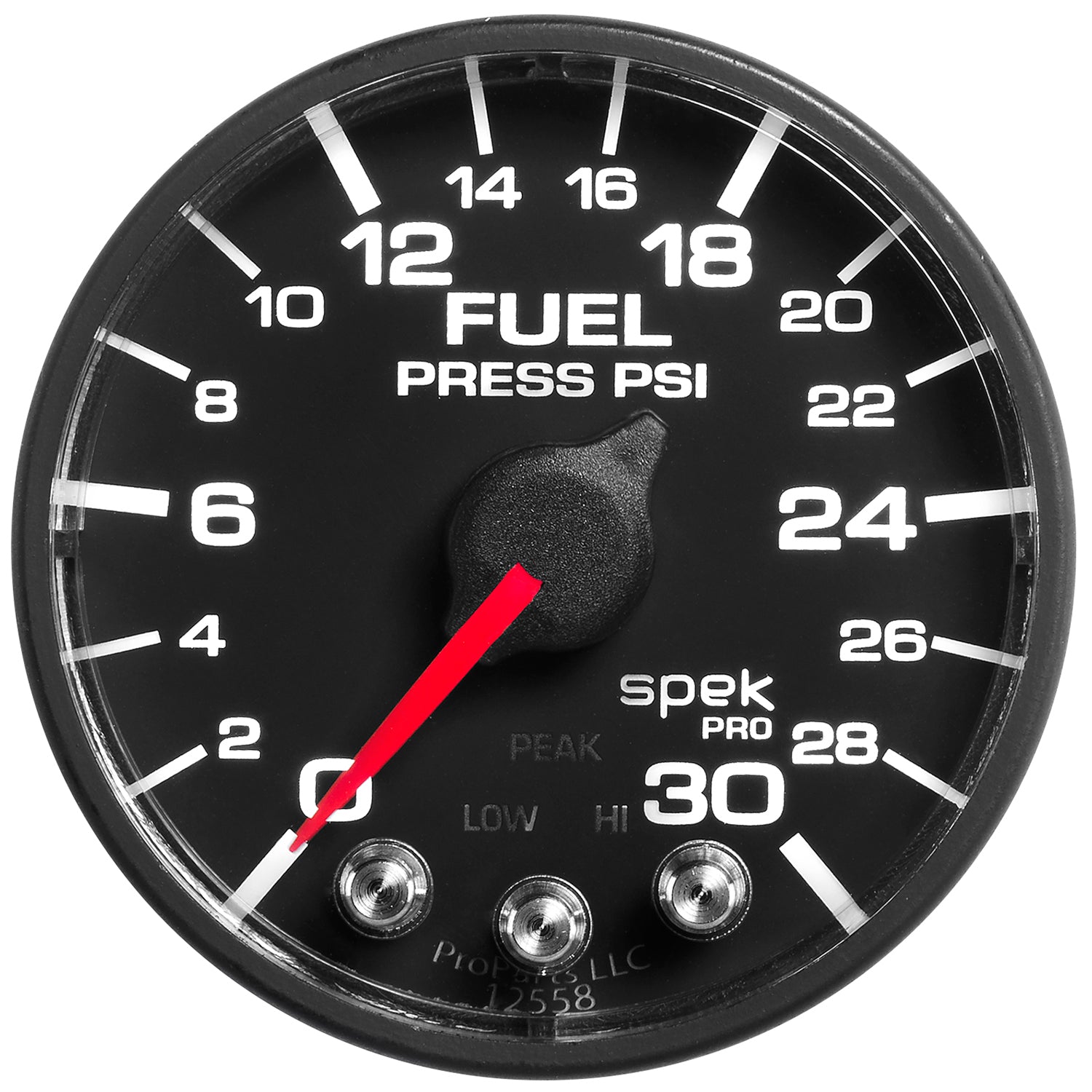 AutoMeter P316328 - GAUGE, FUEL PRESS, 2 1/16", 30PSI, STEPPER MOTOR W/PEAK & WARN, BLK/BLK, SPEK