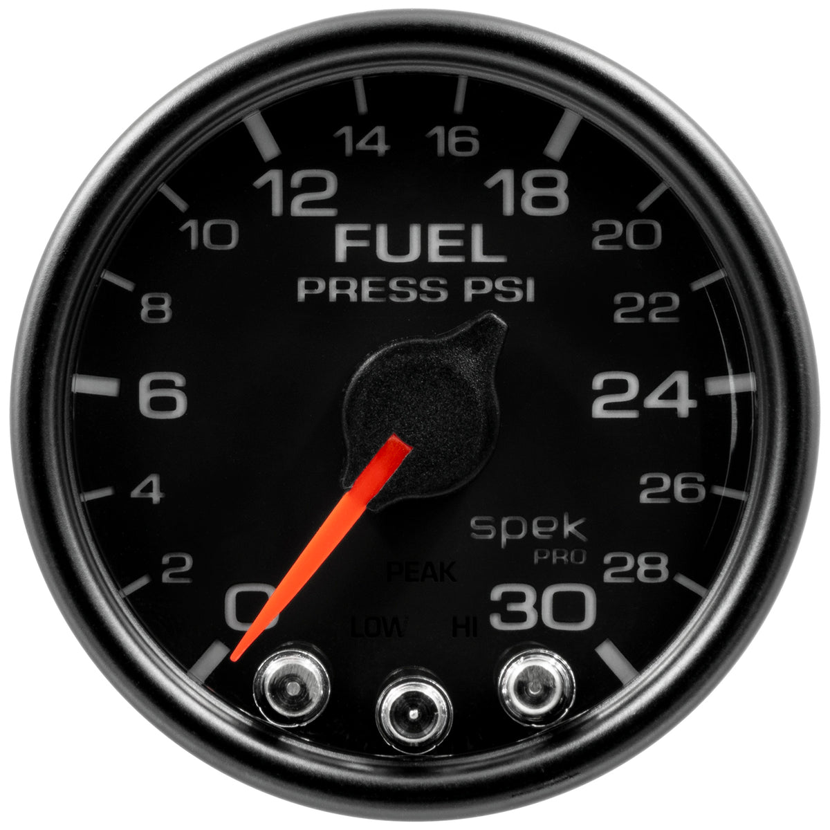 AutoMeter P31632 - GAUGE, FUEL PRESS, 2 1/16", 30PSI, STEPPER MOTOR W/PEAK & WARN, BLK/BLK, SPEK 4