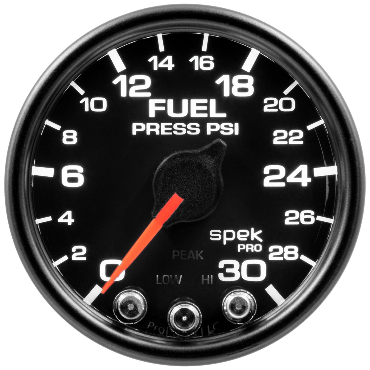 AutoMeter P31632 - GAUGE, FUEL PRESS, 2 1/16", 30PSI, STEPPER MOTOR W/PEAK & WARN, BLK/BLK, SPEK 3