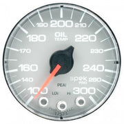 AutoMeter P322218 - GAUGE, OIL TEMP, 2 1/16", 300?F, STEPPER MOTOR W/PK & WRN, SLVR/CHRM, SPEK-PRO 6