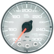 AutoMeter P322228 - GAUGE, OIL TEMP, 2 1/16", 300?F, STEPPER MOTOR W/PEAK & WARN, SLVR/BLK, SPEK-PRO 3