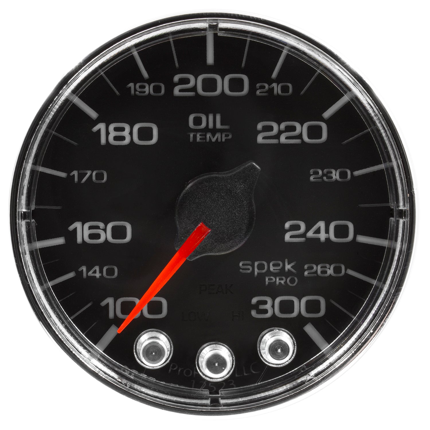 AutoMeter P322318 - GAUGE, OIL TEMP, 2 1/16", 300?F, STEPPER MOTOR W/PEAK & WARN, BLK/CHRM, SPEK-PRO 4
