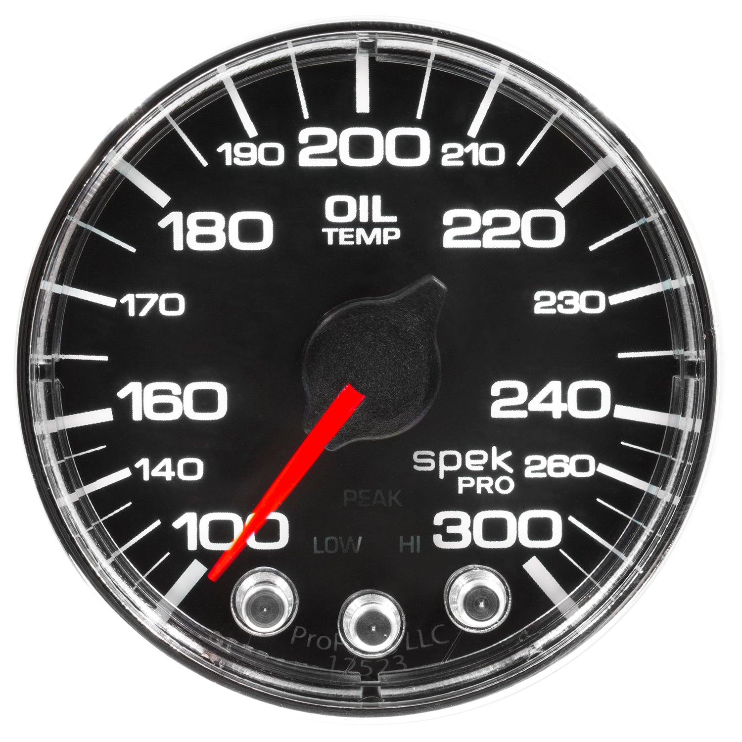 AutoMeter P322318 - GAUGE, OIL TEMP, 2 1/16", 300?F, STEPPER MOTOR W/PEAK & WARN, BLK/CHRM, SPEK-PRO 3
