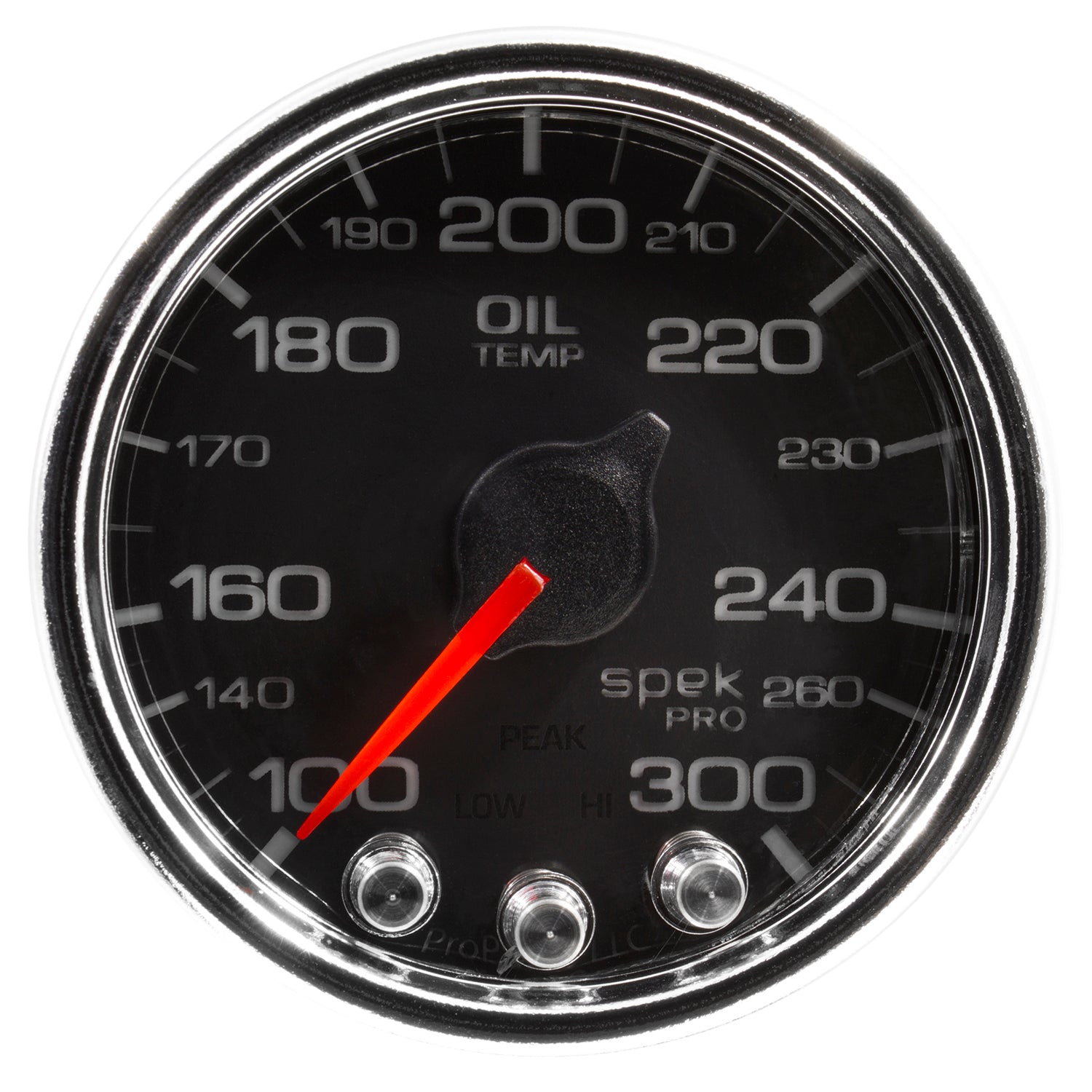 AutoMeter P32231 - GAUGE, OIL TEMP, 2 1/16", 300?F, STEPPER MOTOR W/PEAK & WARN, BLK/CHRM, SPEK-PRO 4