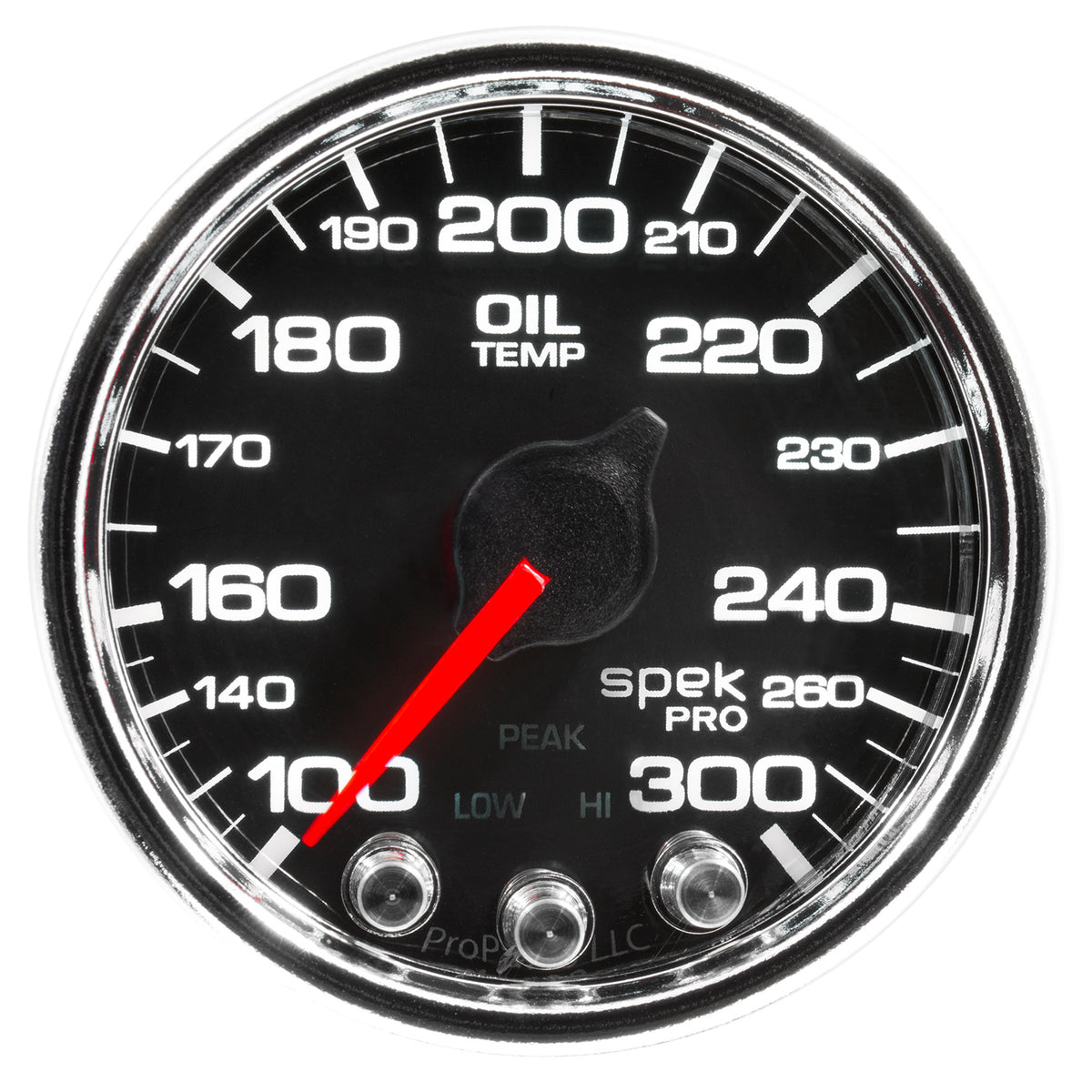 AutoMeter P32231 - GAUGE, OIL TEMP, 2 1/16", 300?F, STEPPER MOTOR W/PEAK & WARN, BLK/CHRM, SPEK-PRO 3