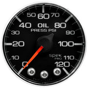 AutoMeter P325318 - GAUGE, OIL PRESS, 2 1/16", 120PSI, STEPPER MOTOR W/PEAK & WARN, BLK/CHRM, SPEK 4