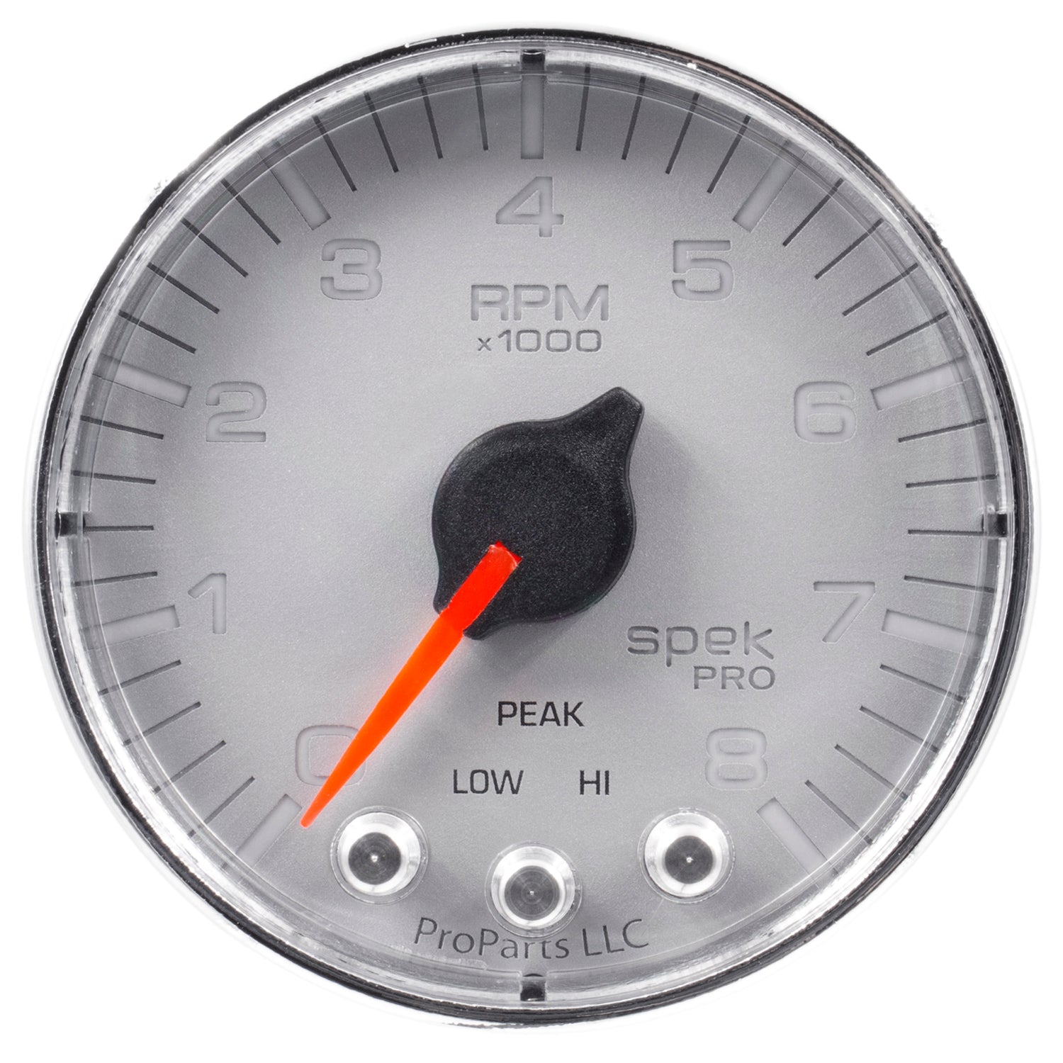 AutoMeter P334218 - GAUGE, TACH, 2 1/16", 8K RPM, W/ SHIFT LIGHT & PEAK MEM, SLVR/CHRM, SPEK-PRO 4