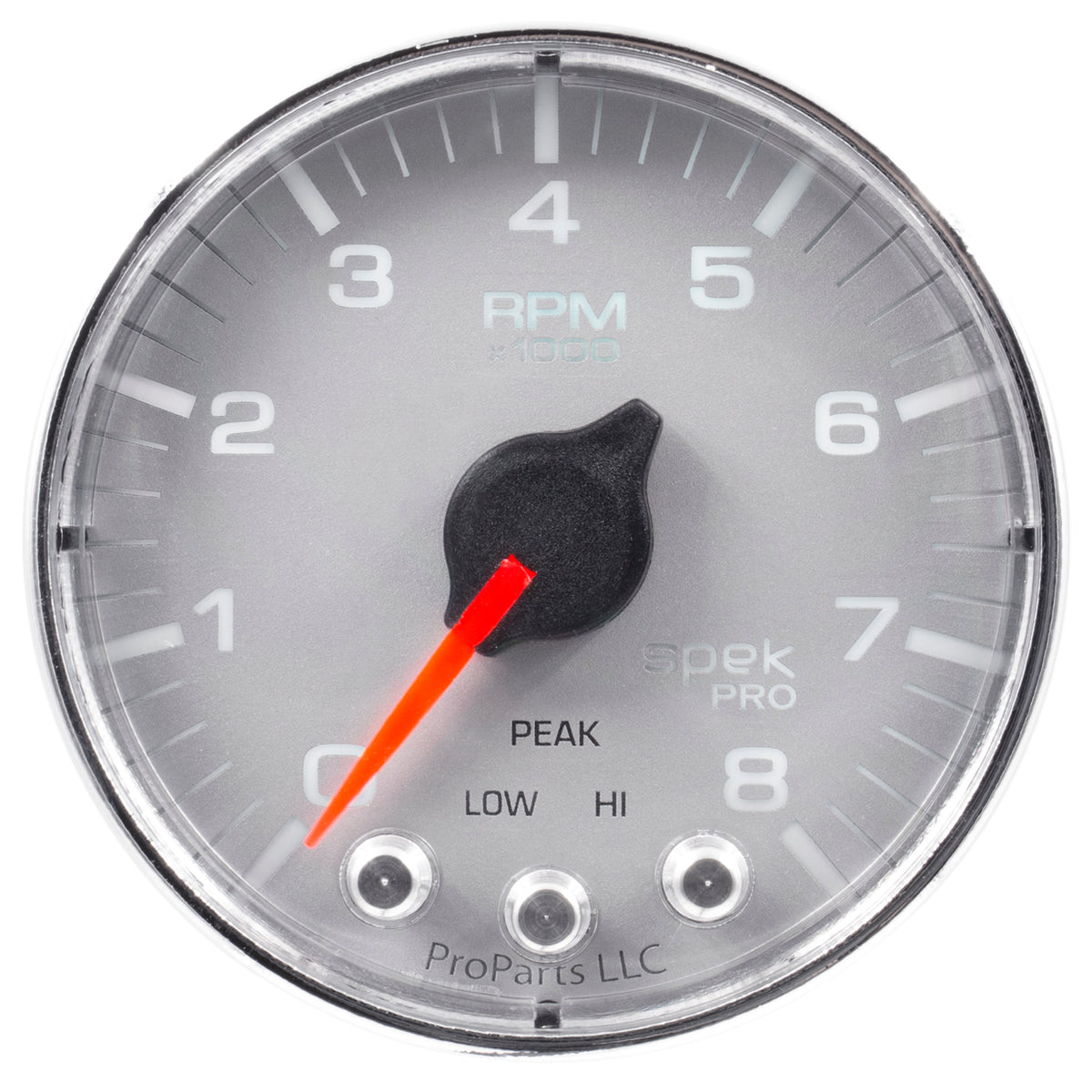 AutoMeter P334218 - GAUGE, TACH, 2 1/16", 8K RPM, W/ SHIFT LIGHT & PEAK MEM, SLVR/CHRM, SPEK-PRO 3