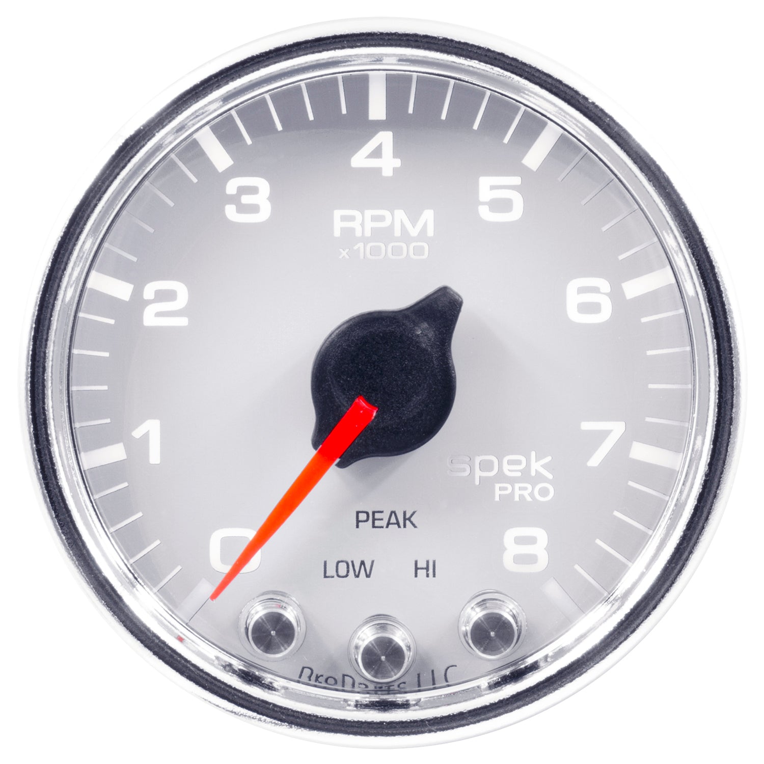 AutoMeter P33411 - GAUGE, TACH, 2 1/16", 8K RPM, W/ SHIFT LIGHT & PEAK MEM, WHT/CHRM, SPEK-PRO 3