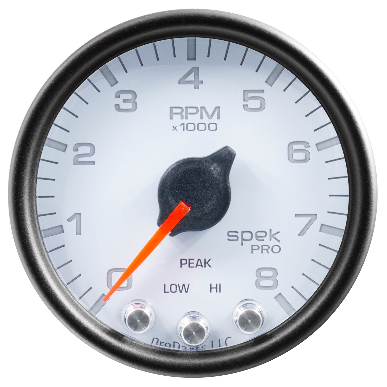 AutoMeter P33412 - GAUGE, TACH, 2 1/16", 8K RPM, W/ SHIFT LIGHT & PEAK MEM, WHT/BLK, SPEK-PRO 4