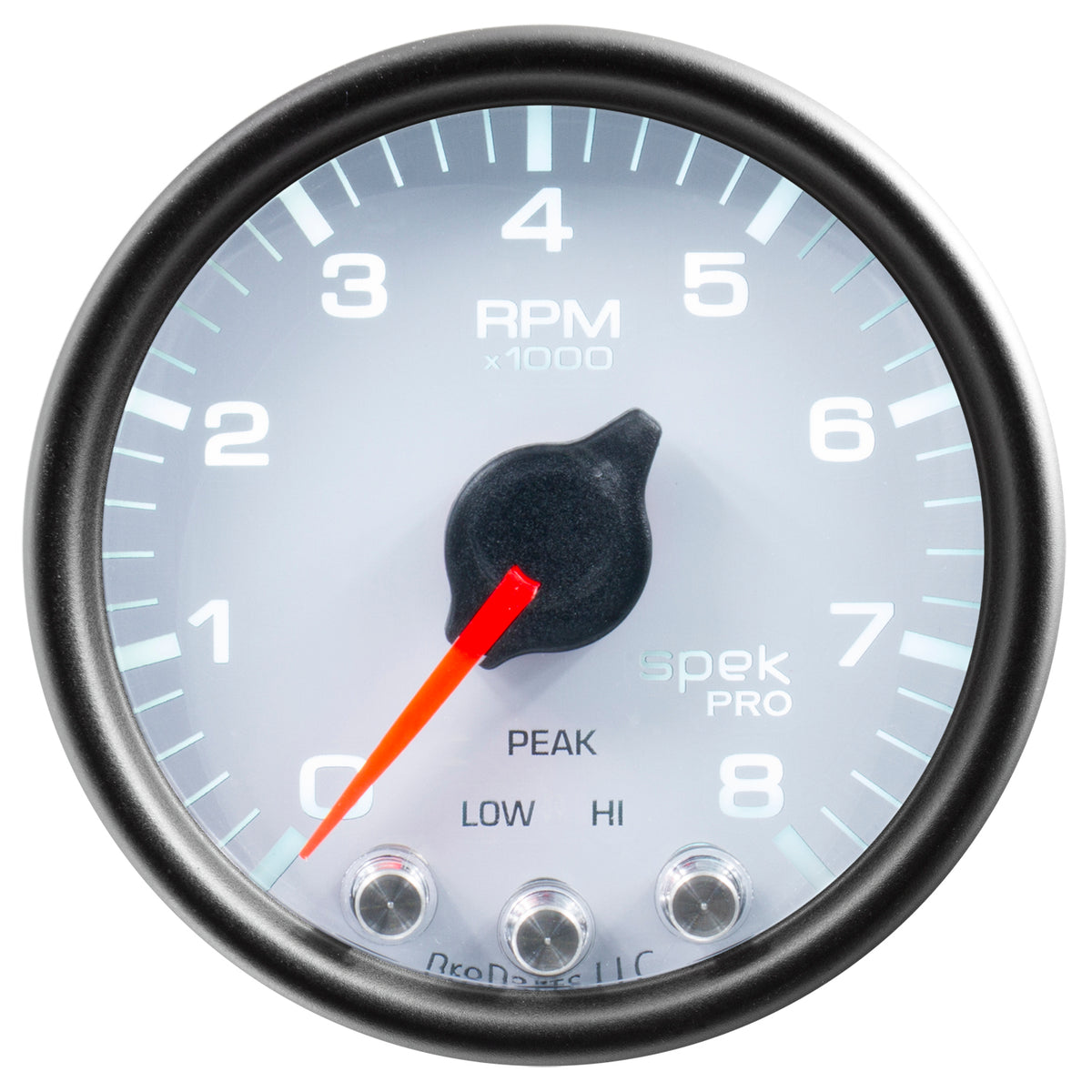 AutoMeter P33412 - GAUGE, TACH, 2 1/16", 8K RPM, W/ SHIFT LIGHT & PEAK MEM, WHT/BLK, SPEK-PRO 3