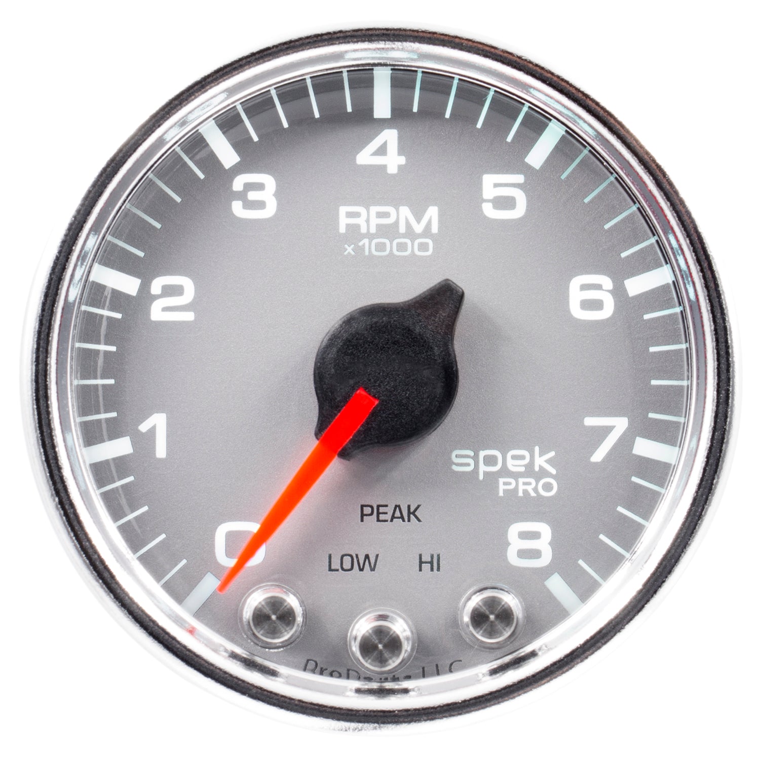 AutoMeter P33421 - GAUGE, TACH, 2 1/16", 8K RPM, W/ SHIFT LIGHT & PEAK MEM, SLVR/CHRM, SPEK-PRO 3
