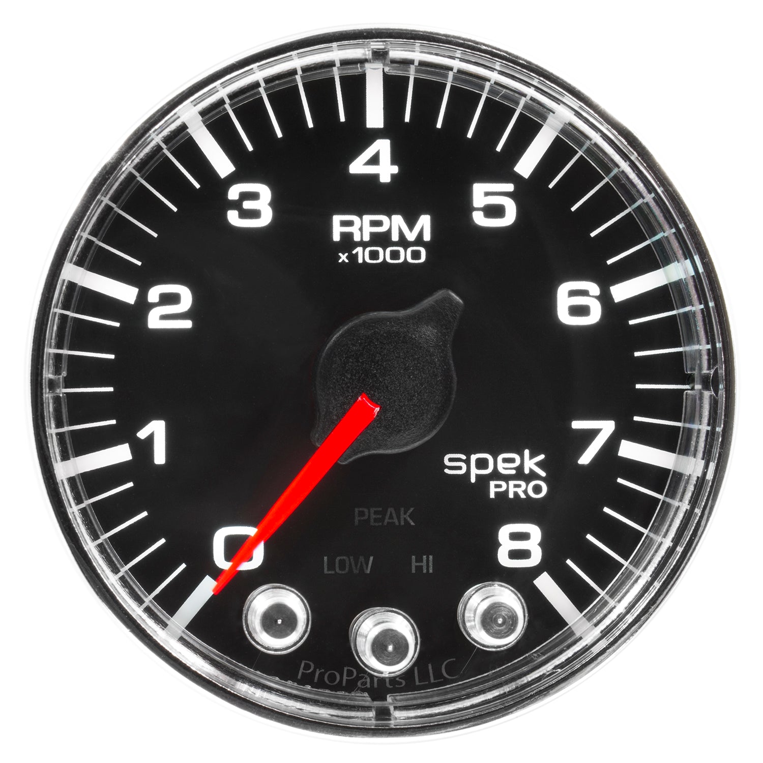 AutoMeter P334318 - GAUGE, TACH, 2 1/16", 8K RPM, W/ SHIFT LIGHT & PEAK MEM, BLK/CHRM, SPEK-PRO 3