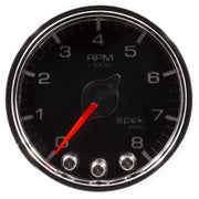 AutoMeter P33431 - GAUGE, TACH, 2 1/16", 8K RPM, W/ SHIFT LIGHT & PEAK MEM, BLK/CHRM, SPEK-PRO 4