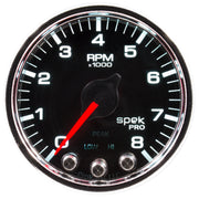AutoMeter P33431 - GAUGE, TACH, 2 1/16", 8K RPM, W/ SHIFT LIGHT & PEAK MEM, BLK/CHRM, SPEK-PRO 3