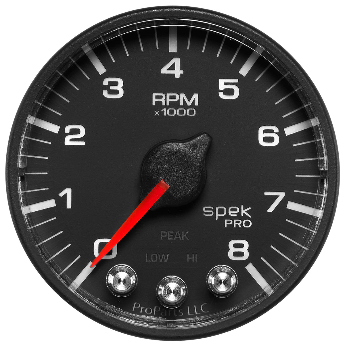 AutoMeter P334328 - GAUGE, TACH, 2 1/16", 8K RPM, W/ SHIFT LIGHT & PEAK MEM, BLK/BLK, SPEK-PRO 4