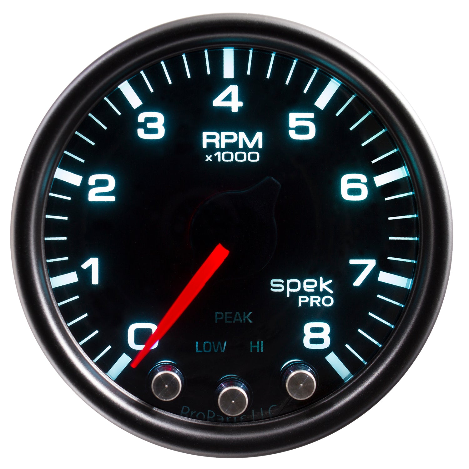 AutoMeter P33452 - GAUGE, TACH, 2 1/16", 8K RPM, W/ SHIFT LIGHT & PEAK MEM, BLK/SMOKE/BLK, SPEK-PRO 3