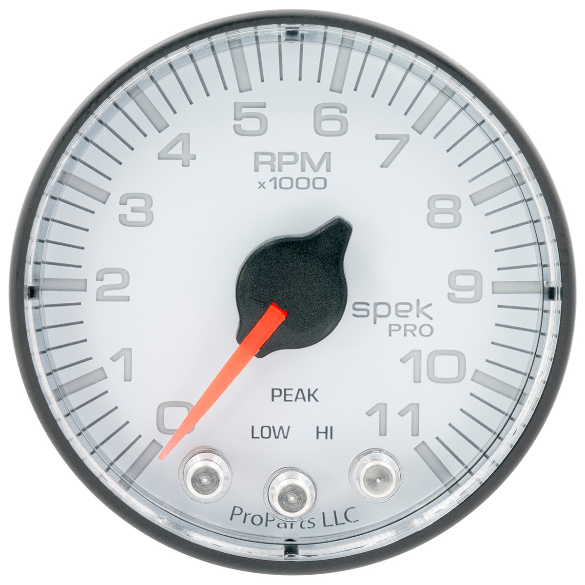 AutoMeter P336128 - GAUGE, TACH, 2 1/16", 11K RPM, W/ SHIFT LIGHT & PEAK MEM, WHT/BLK, SPEK-PRO 3