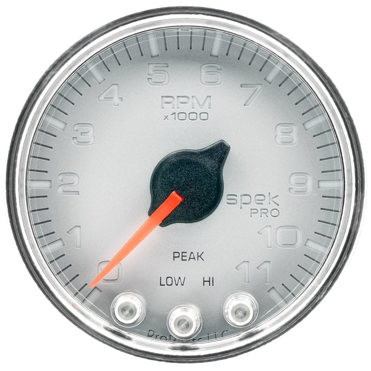 AutoMeter P33621 - GAUGE, TACH, 2 1/16", 11K RPM, W/ SHIFT LIGHT & PEAK MEM, SLVR/CHRM, SPEK-PRO 3