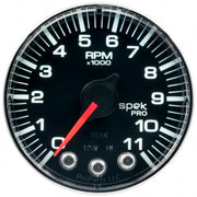 AutoMeter P336318 - GAUGE, TACH, 2 1/16", 11K RPM, W/ SHIFT LIGHT & PEAK MEM, BLK/CHRM, SPEK-PRO 3