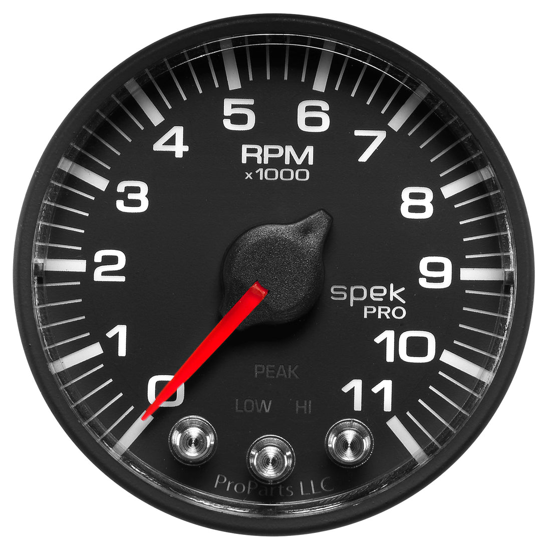 AutoMeter P336328 - GAUGE, TACH, 2 1/16", 11K RPM, W/ SHIFT LIGHT & PEAK MEM, BLK/BLK, SPEK-PRO 5