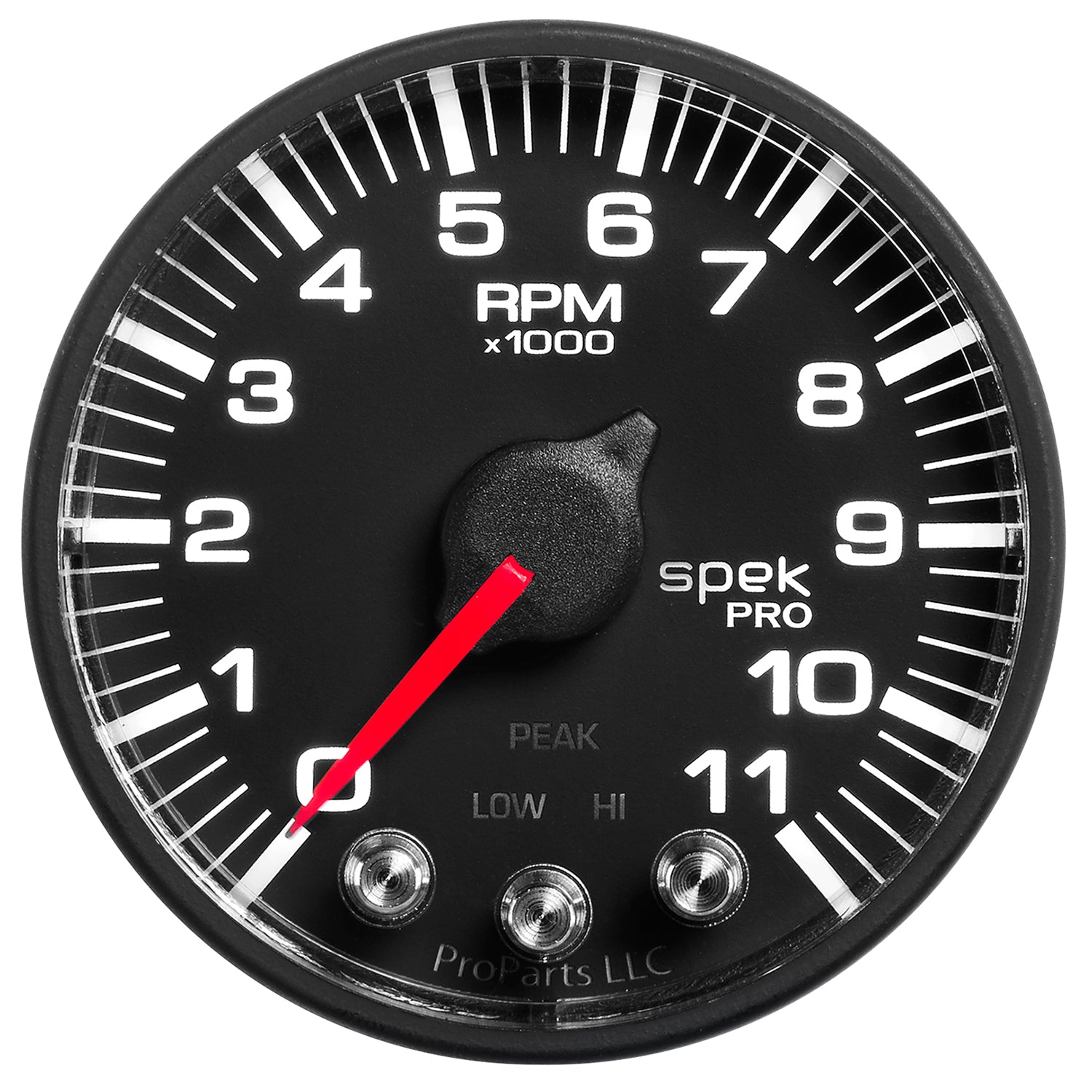 AutoMeter P336328 - GAUGE, TACH, 2 1/16", 11K RPM, W/ SHIFT LIGHT & PEAK MEM, BLK/BLK, SPEK-PRO 3