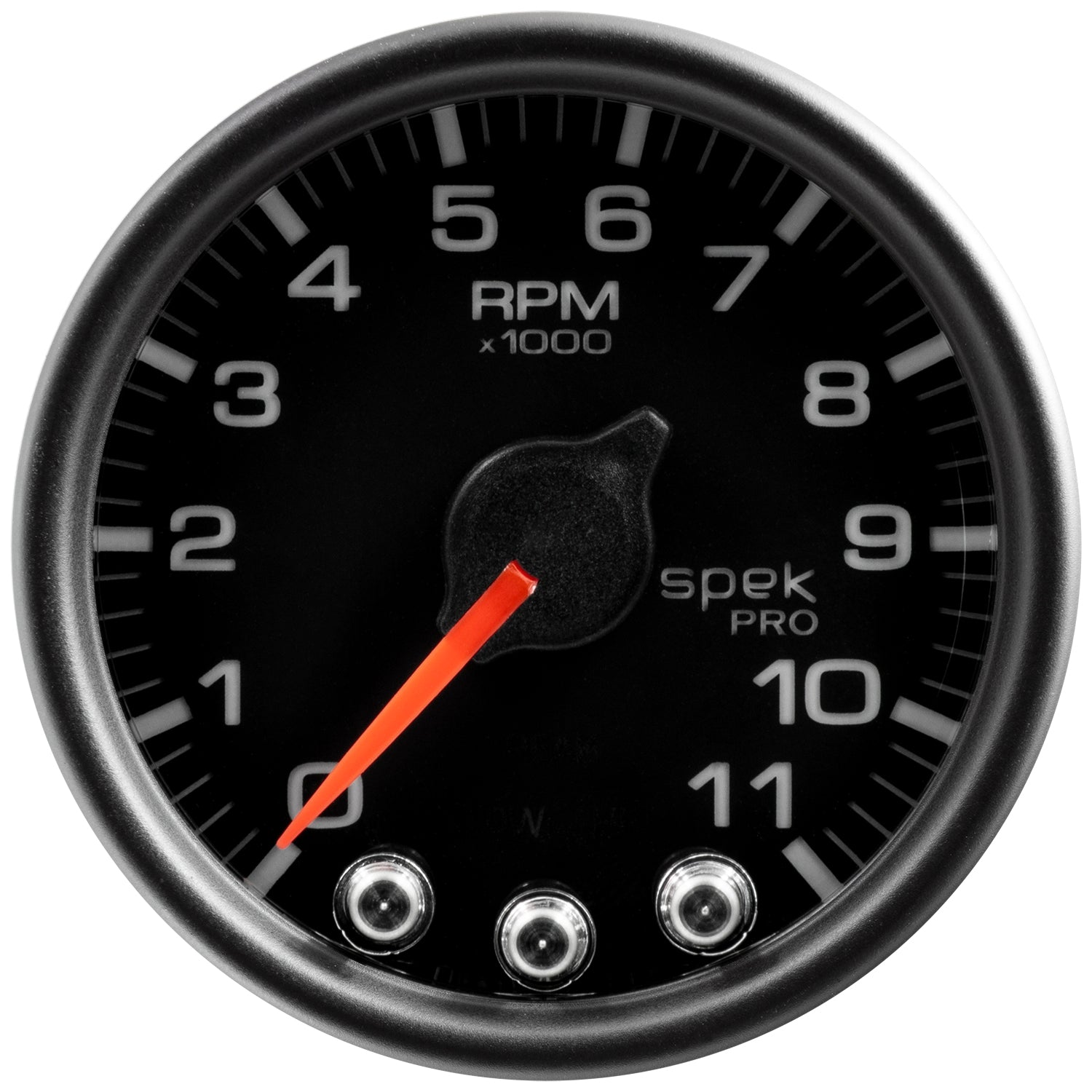 AutoMeter P33632 - GAUGE, TACH, 2 1/16", 11K RPM, W/ SHIFT LIGHT & PEAK MEM, BLK/BLK, SPEK-PRO 4