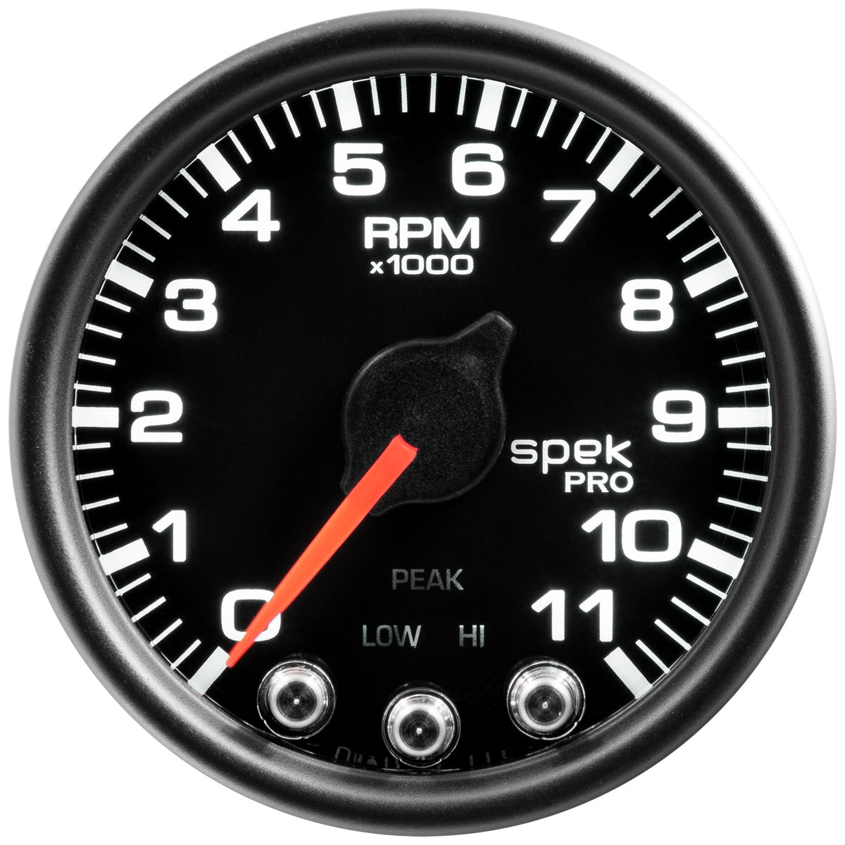AutoMeter P33632 - GAUGE, TACH, 2 1/16", 11K RPM, W/ SHIFT LIGHT & PEAK MEM, BLK/BLK, SPEK-PRO 3